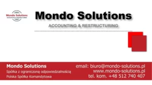 Grafika - wizytówka, Mondo Solutions