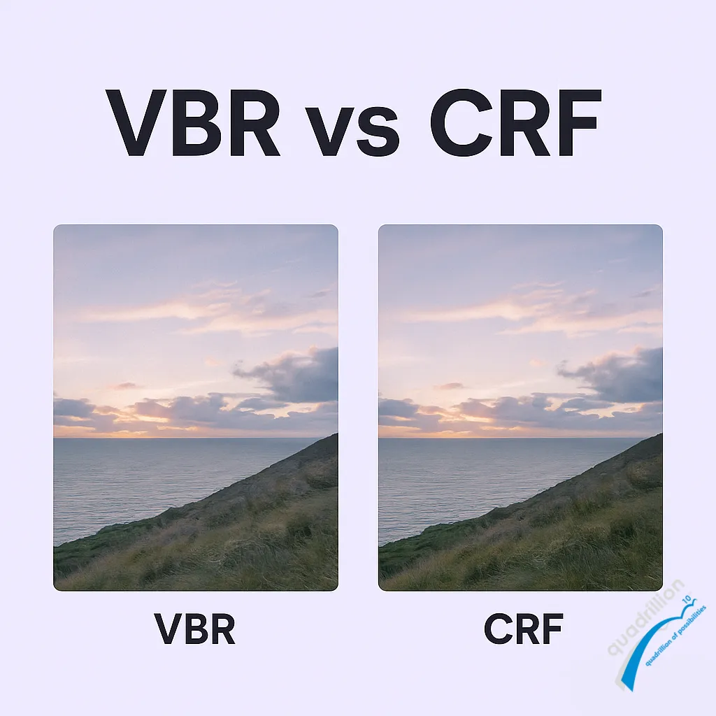 Diagram Dlaczego CRF jest lepszy niż VBR - dynamiczna jakość vs sztywne widełki